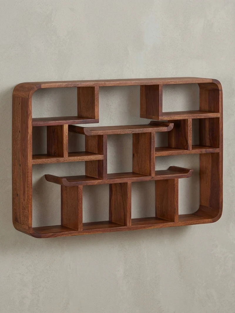 Wandregal Massivholz Modern Stil Elegant