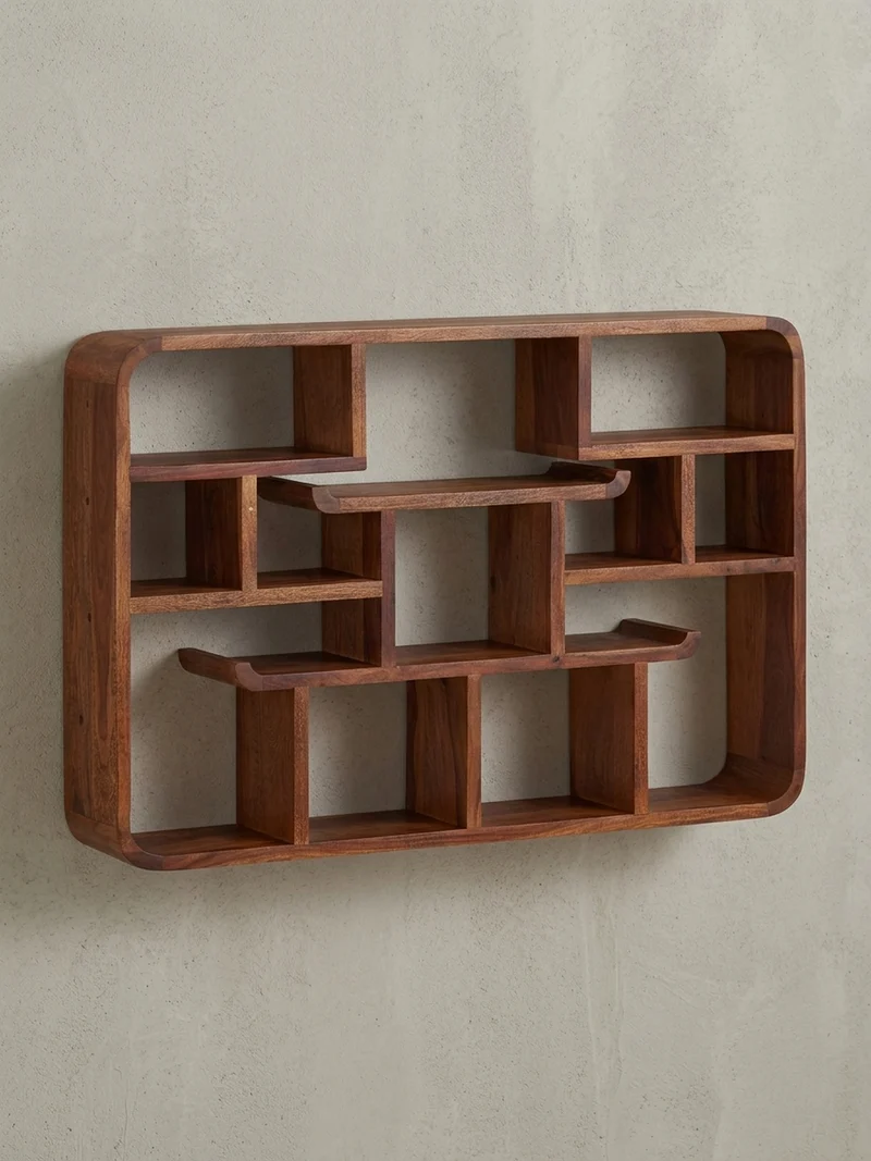 Wandregal Massivholz Modern Stil Elegant