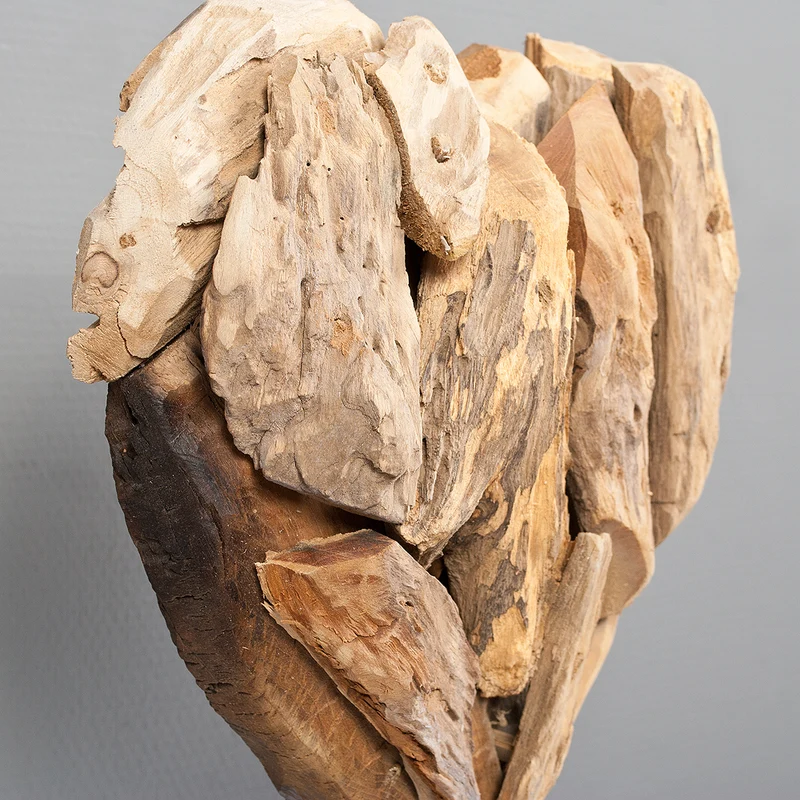 Herz-Figur HATI ca. H40cm aus massivem Teak