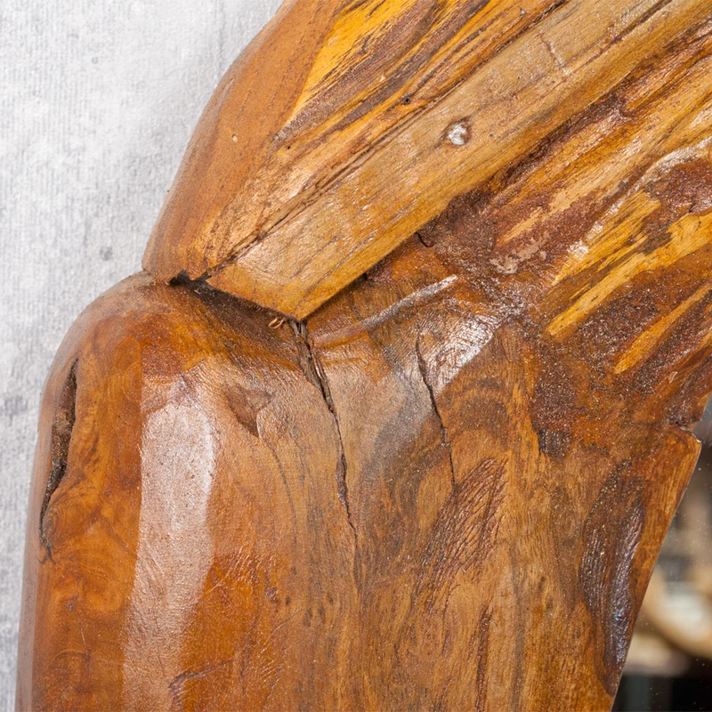 Wandspiegel BURUK recyceltes Teakholz ca. 100x70cm
