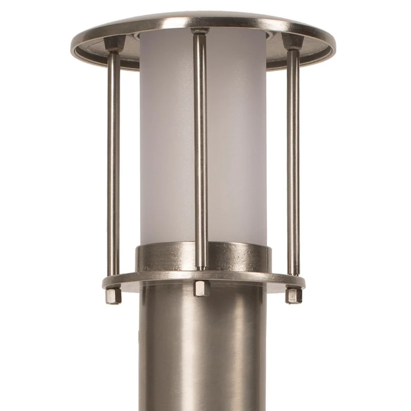 Casa Padrino Jugendstil Sockelleuchte 13 x H. 50 cm - Nickel - Nostalgische Wetterfeste Außenleuchte