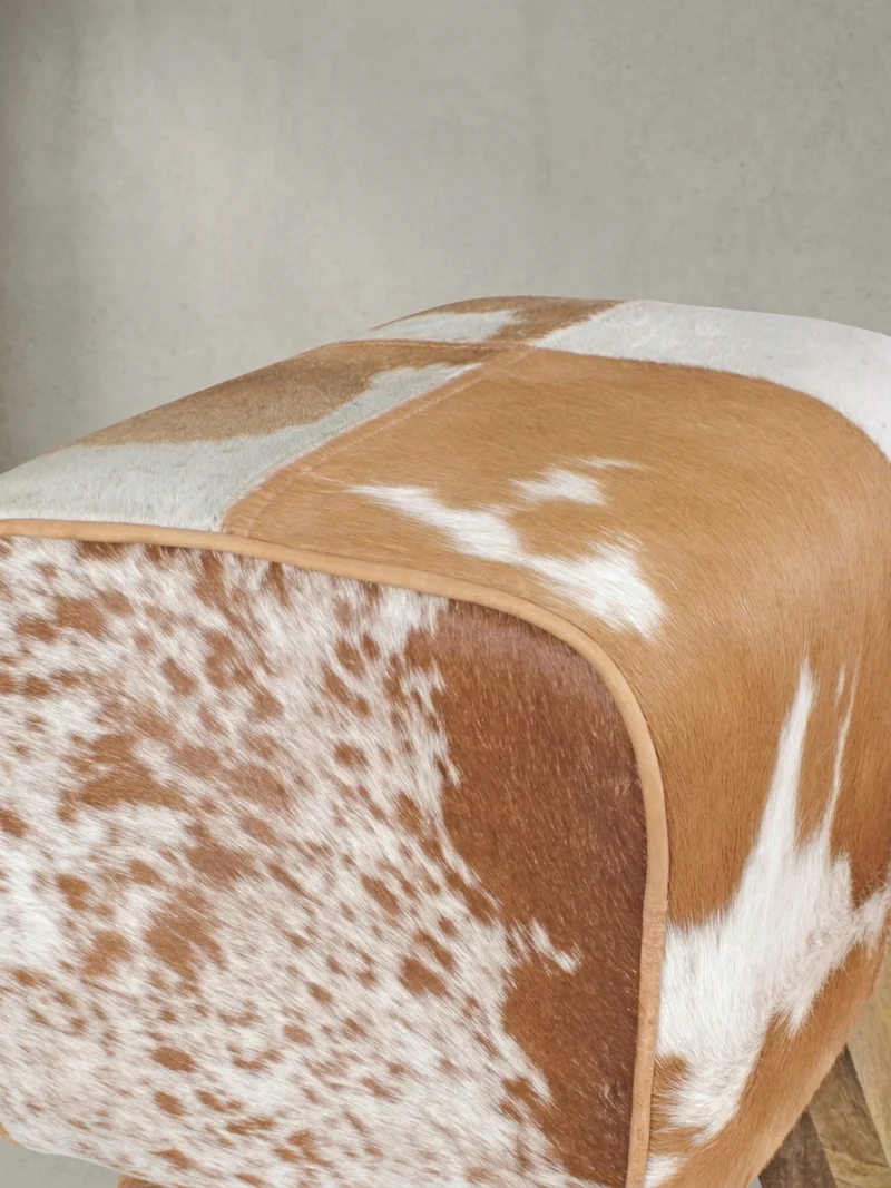 Sitzhocker Retro Landhaus Holzbeine