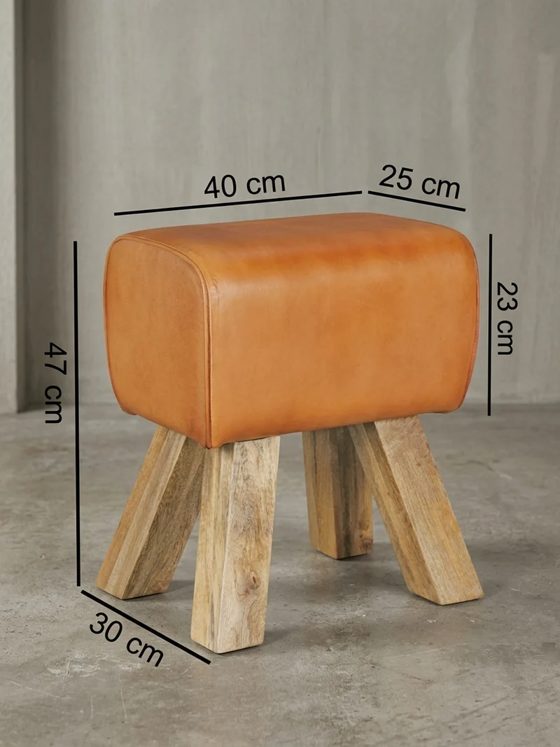 Sitzhocker Retro Landhaus Holzbeine