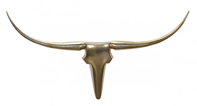 Wanddeko Bull Geweih aus Aluminium