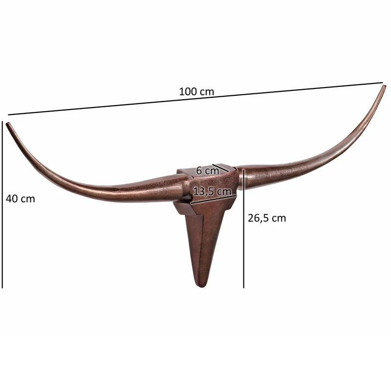 Wanddeko Bull Geweih aus Aluminium
