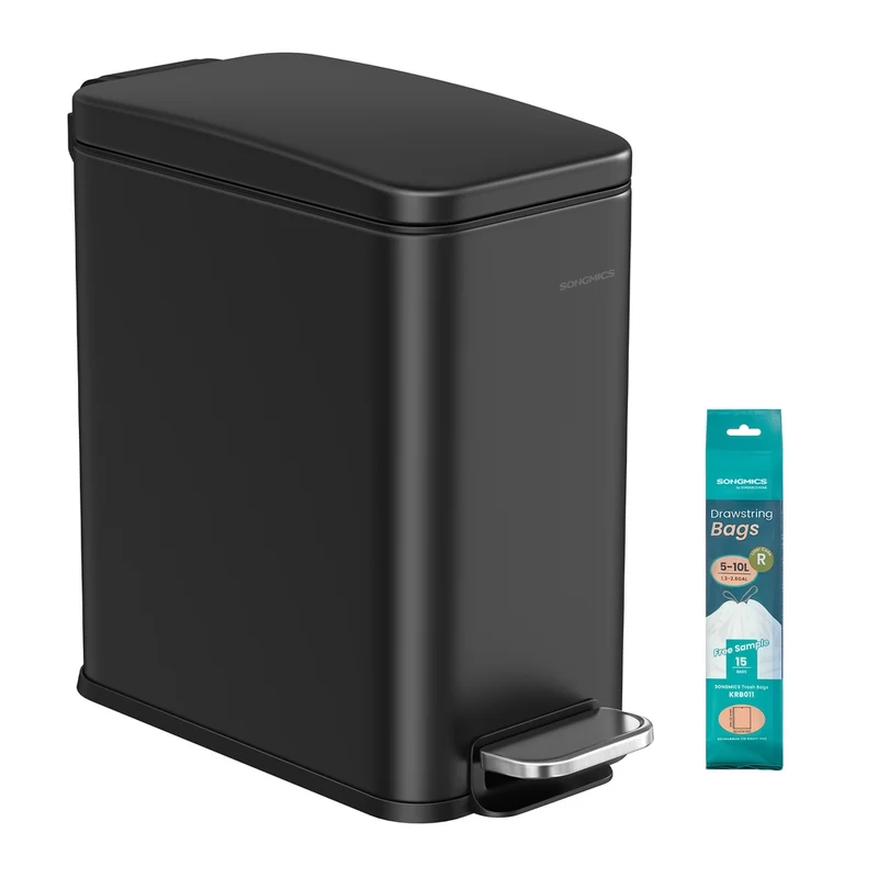 Cubo de Baño de 5 L con Tapa Acero