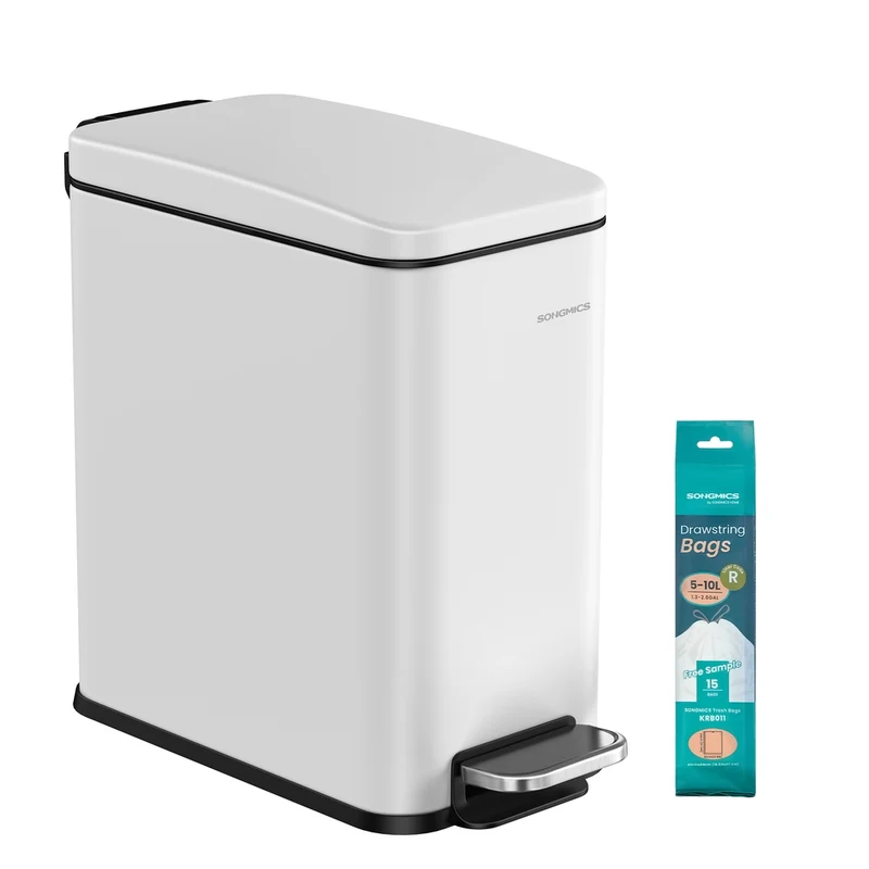 Cubo de Baño de 5 L con Tapa Acero