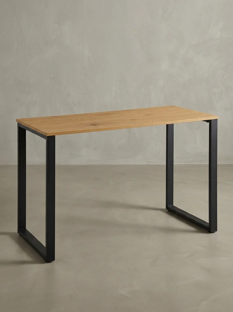 Schreibtisch – Eiche, 120x60x76 cm, Metallbeine, robust & vielseitig