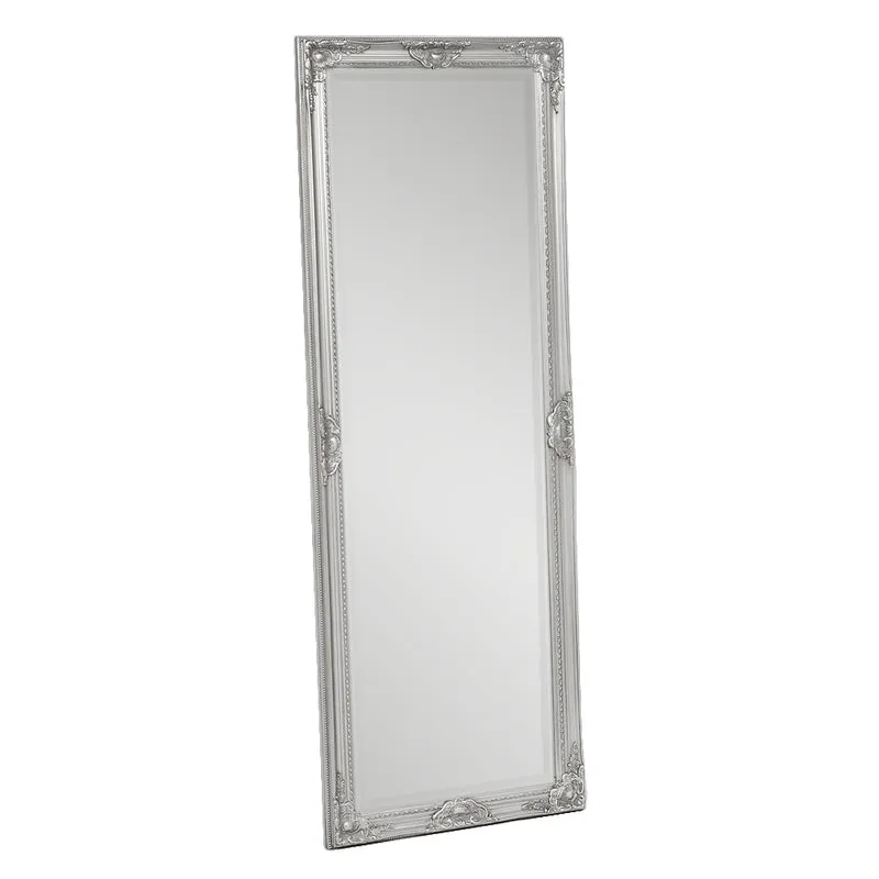 Spiegel LEANDOS barock silber-antik 180x70cm Holzrahmen
