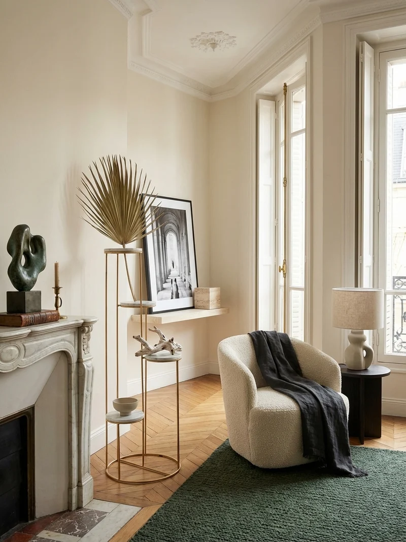 Blumenständer Weiß Marmor für Wohnzimmer und Dekoration