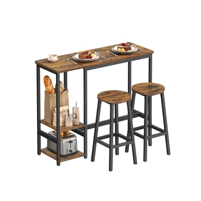 Conjunto de Mesa y Taburetes de Bar