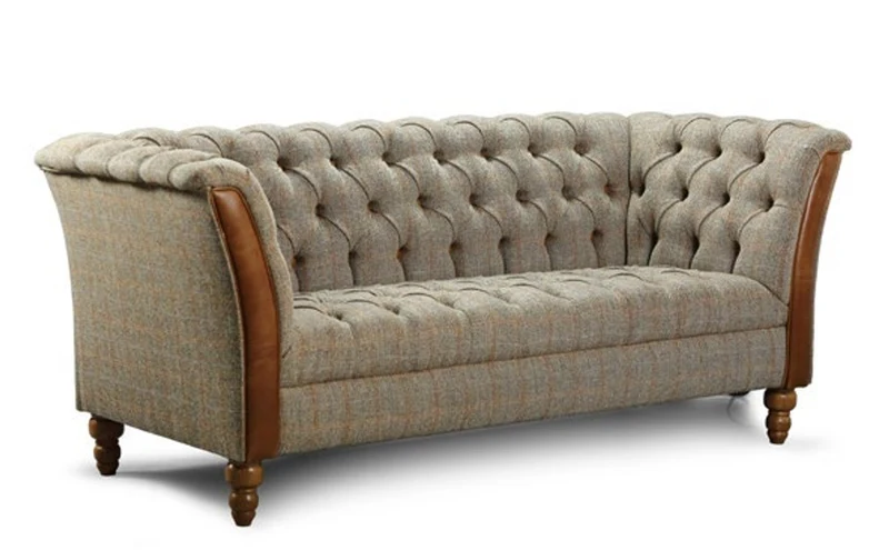 Casa Padrino Luxus Chesterfield Sitzbank Cezar 160 x 45 x H. 44 cm - Elegante Wohnzimmer Sitzbank mit Echtleder - Chesterfield Wohnzimmer Möbel