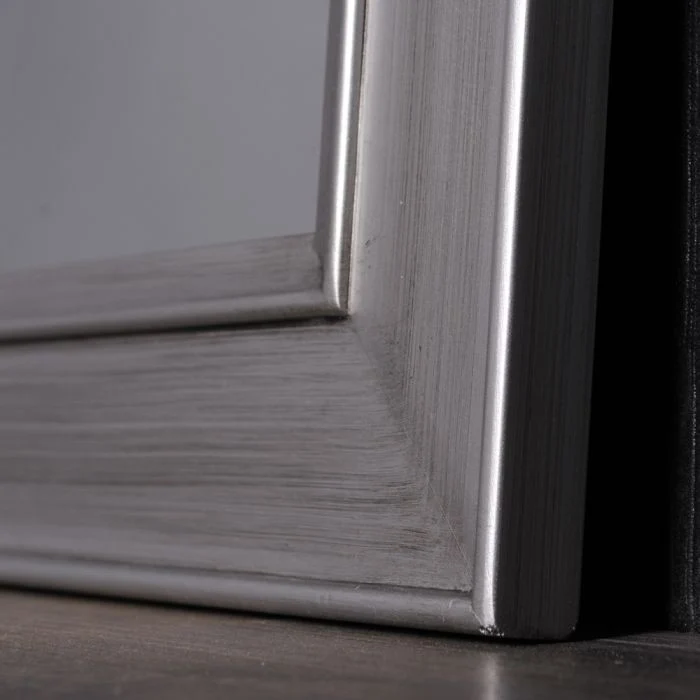 Spiegel ANGELO mit Engel-Ornament silber-antik 48x40cm
