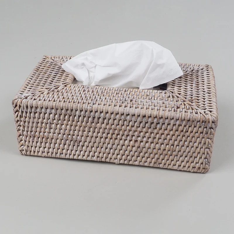 Rechteckige Rattan Papiertuchbox Basket KBX