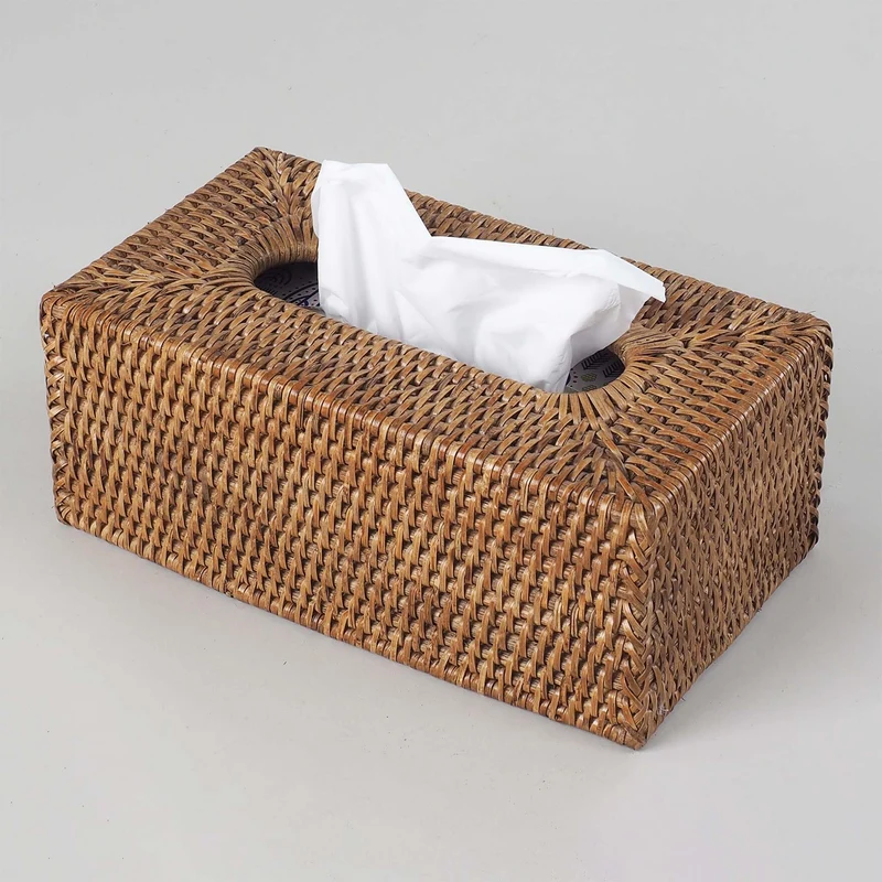 Rechteckige Rattan Papiertuchbox Basket KBX