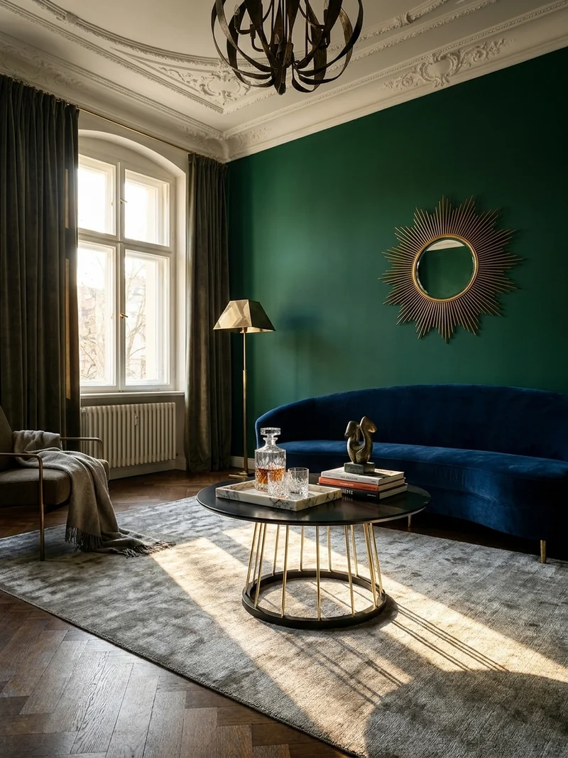Couchtisch Schwarz Gold, Metall mit großer Ablagefläche, elegantes Design