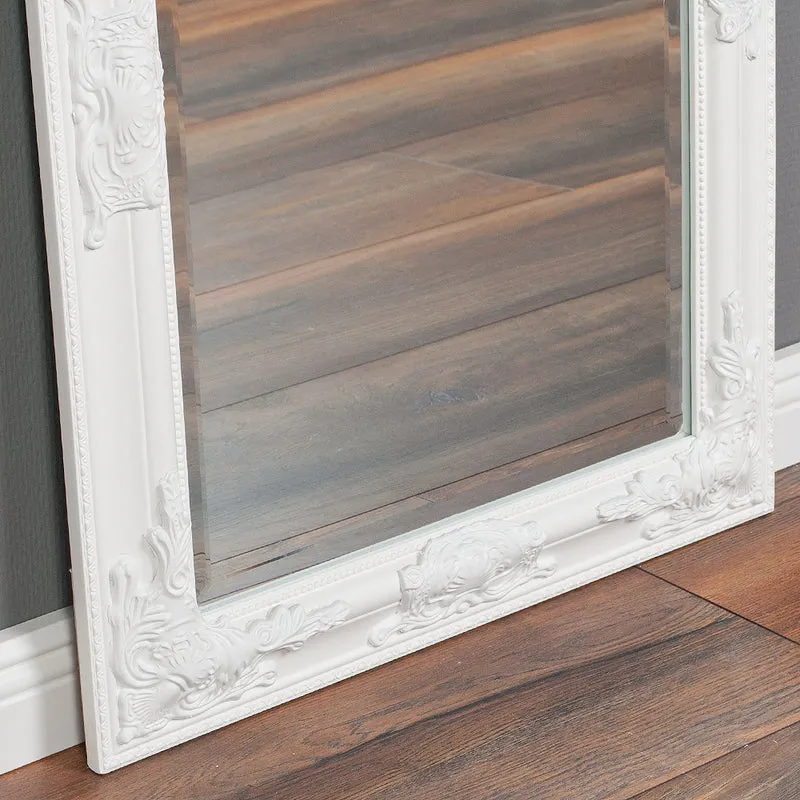 Spiegel BESSA barock pur weiß 70x50cm Holzrahmen Frisierspiegel
