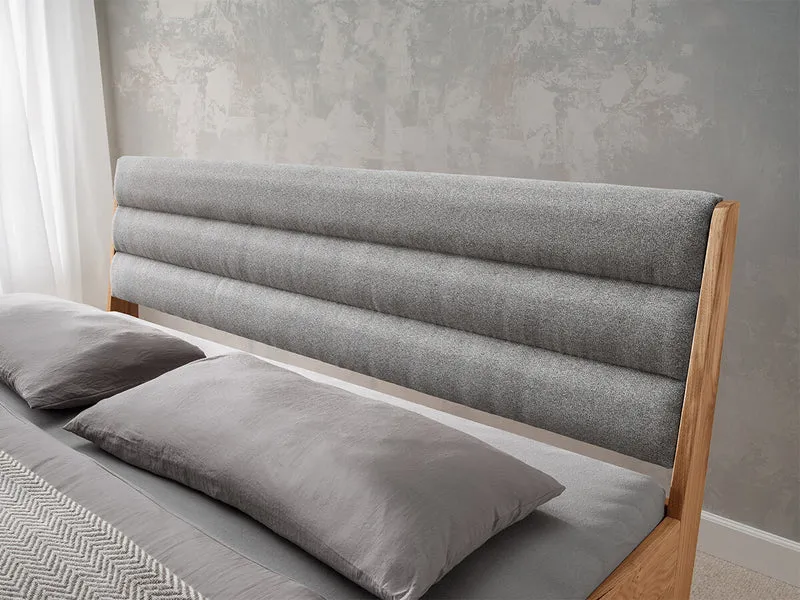 Rahmenbett Bett +180x200cm +Kopfteil gepolstert