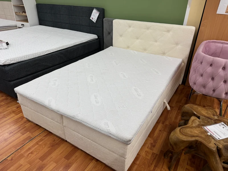 Boxspringbett Bett +vers. Größen +vers. Farben +Topper +Stauraum