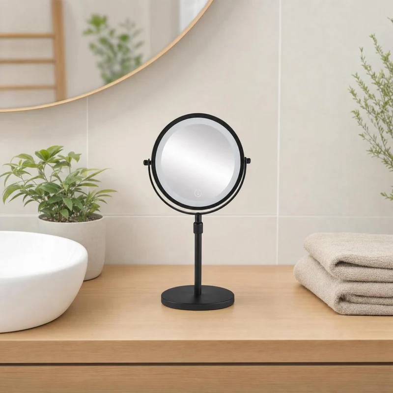 LED-Kosmetikspiegel LEVEL MIRROR Schwarz