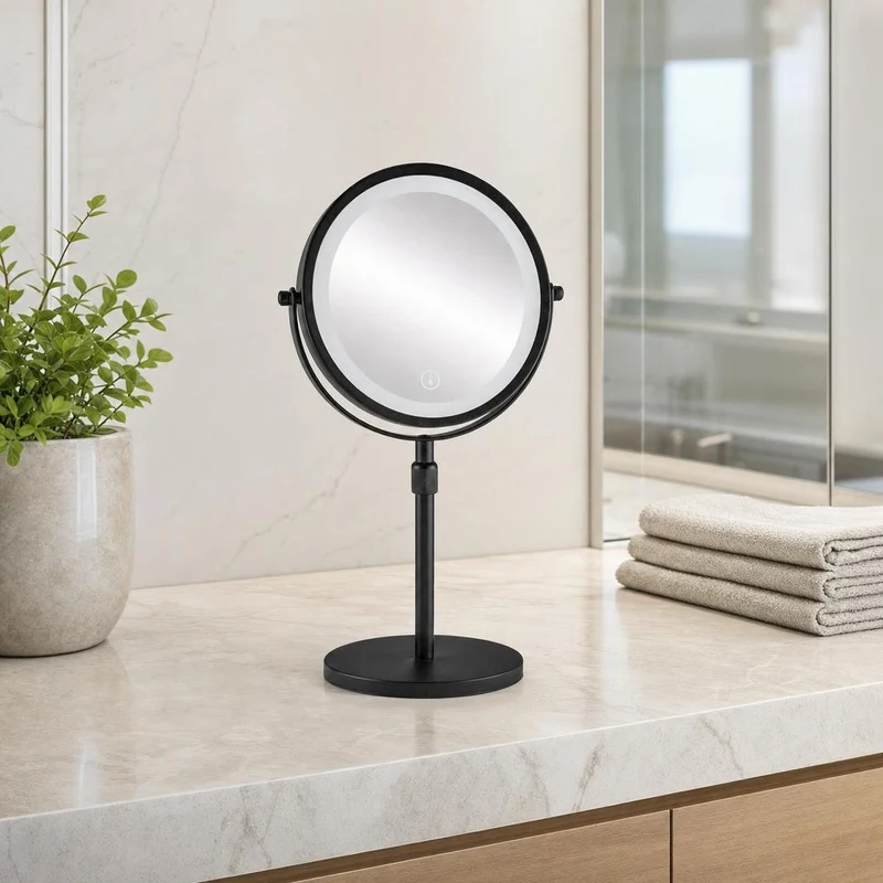 LED-Kosmetikspiegel LEVEL MIRROR Schwarz