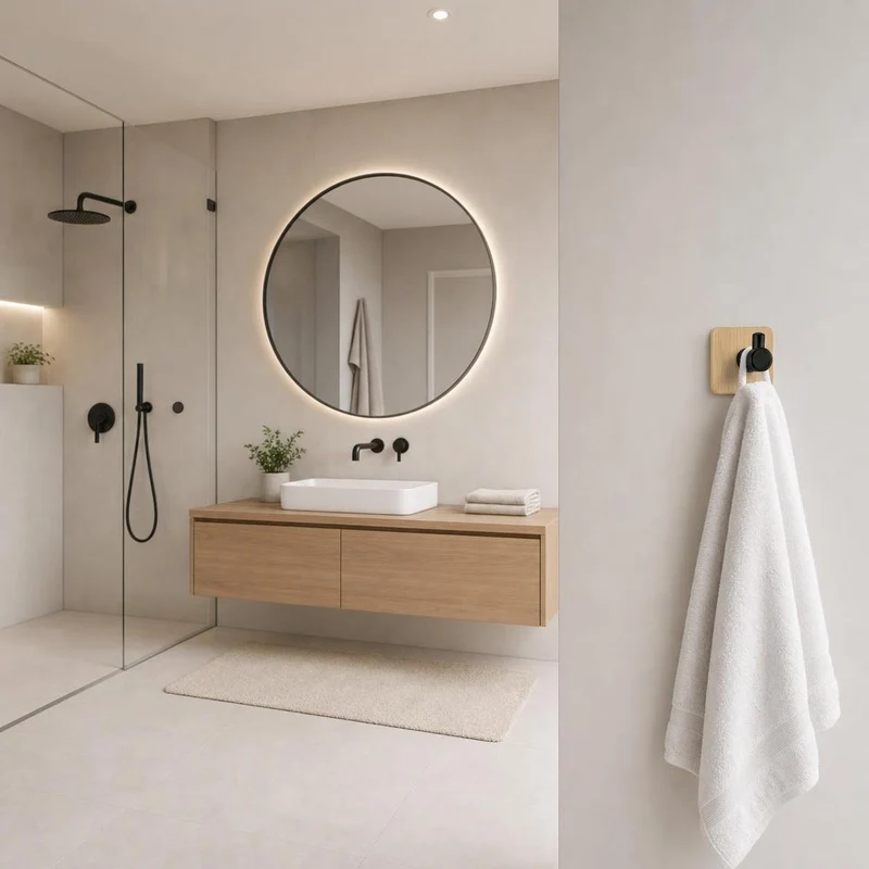 Handtuchhaken BAMBOO PIN HOOK ONE Natur