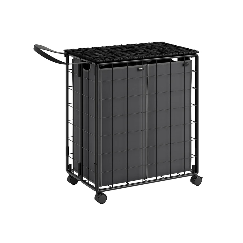 Cesto Rops Sucia 110 L Negro Tinta y Gris Pizarra