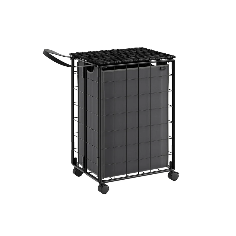 Cesto Rops Sucia 110 L Negro Tinta y Gris Pizarra