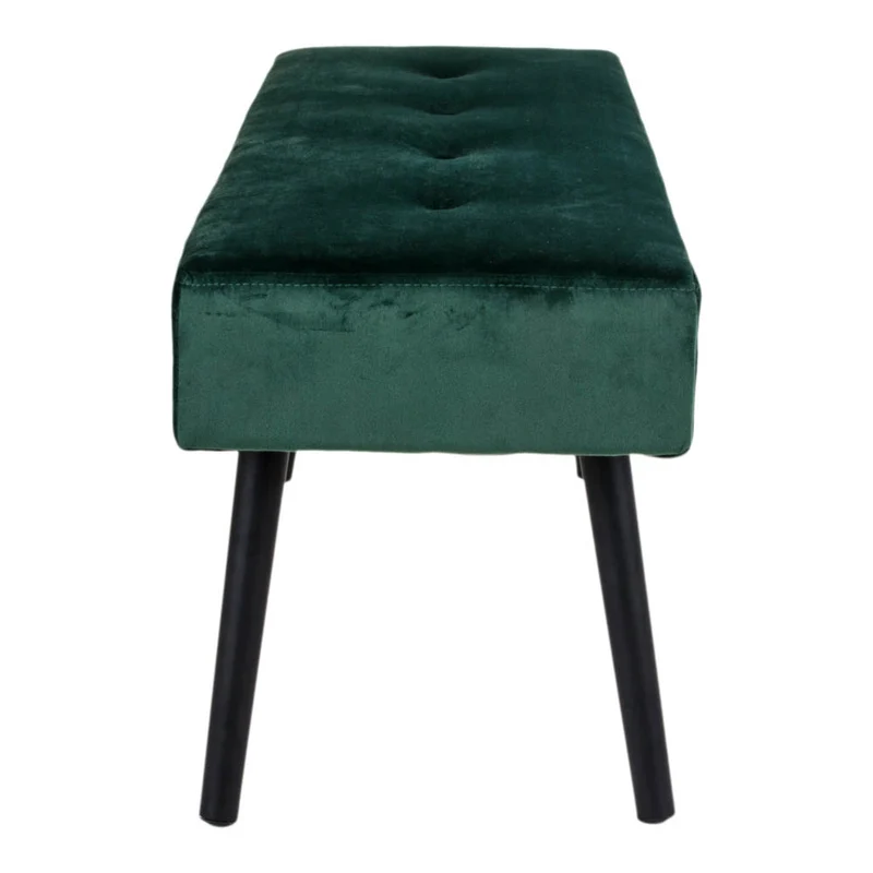 Elegante Bank BISKY dunkelgrün Samt 100cm