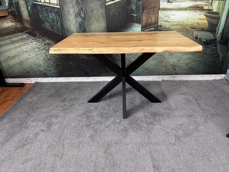 Esstisch Akazie hell +Vollmassiv 3,6cm +Spidergestell +verschiedene Größen +Neu auf Lager