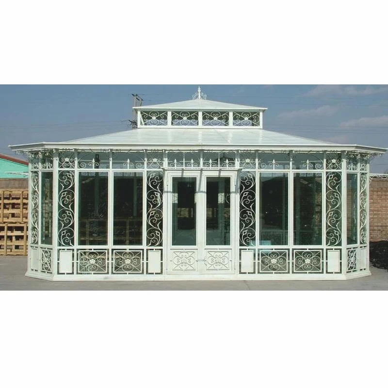 Casa Padrino Jugendstil Gartenhaus Weiß 700 x H. 500 cm