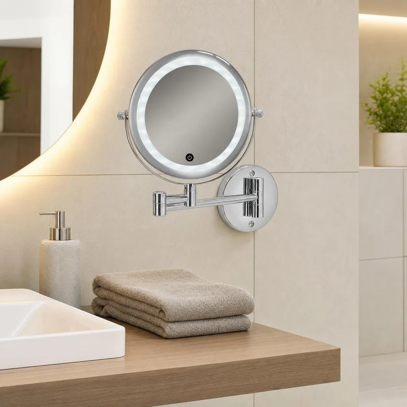 LED-Kosmetikspiegel LUMI MIRROR Silberfarben
