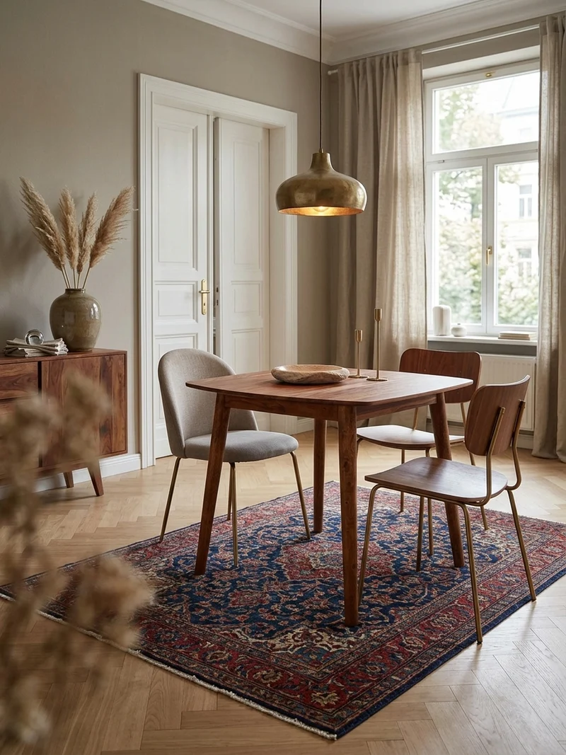 Esszimmertisch – Massivholz Braun 80x80 cm Landhausstil robust