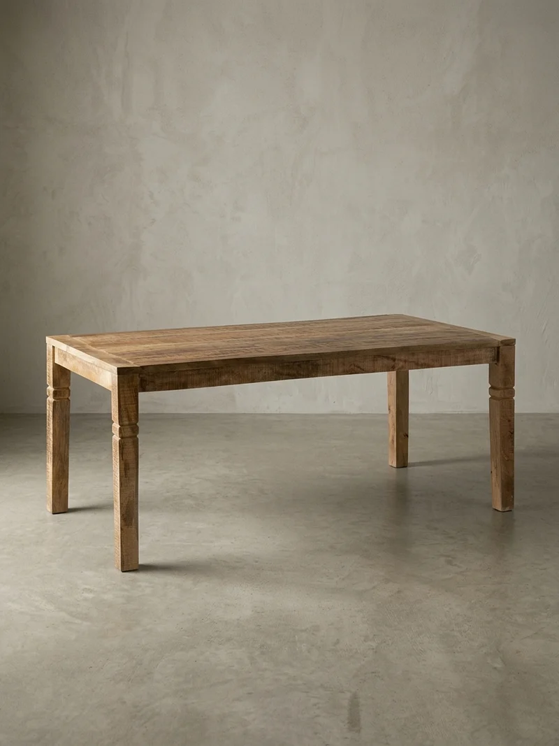Esstisch – Mango Massivholz 120 cm Landhausstil Schnitzereien
