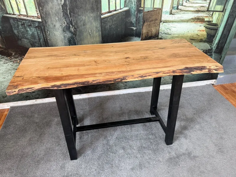 Bartisch +Massivholz +Metallgestell