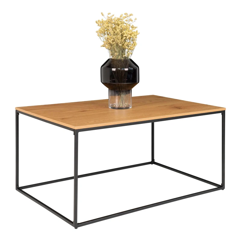 Design Couchtisch LEVEN Eiche-Look ca. 60x90x45cm