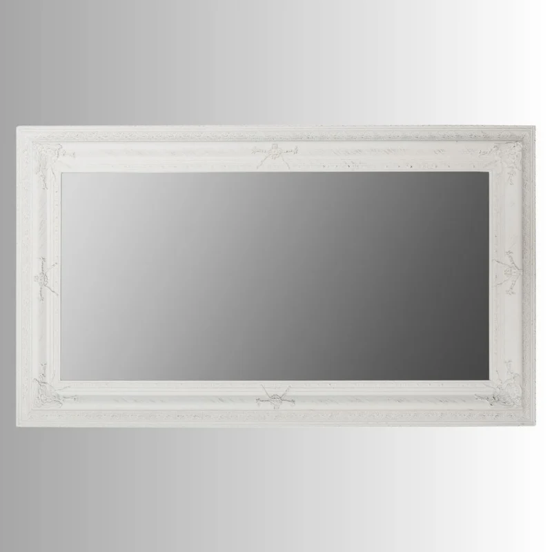 Pompöser Antik Spiegel EVEN 180x100cm Antik-White 15cm Holzrahmen