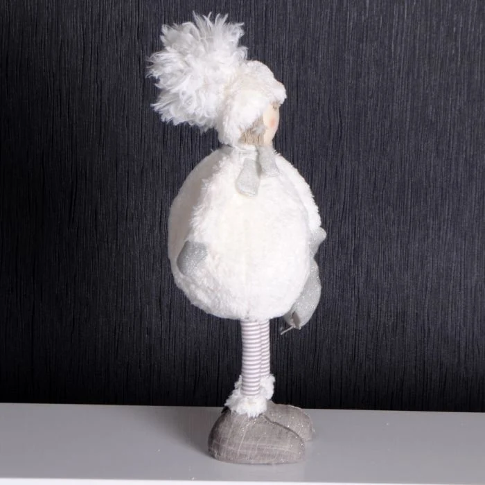 SIA Wintermädchen mit Eulentasche 44cm Weihnachten Figur