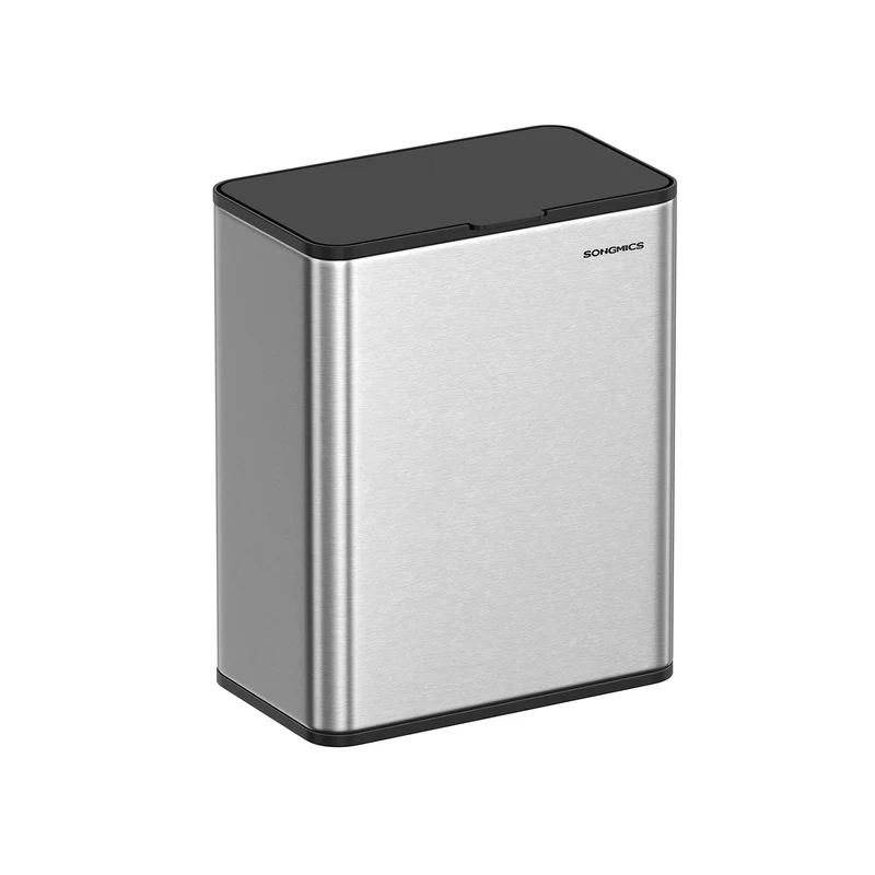 Cubo de Basura Colgante Acero con Tapa para Residuos con Ganchos