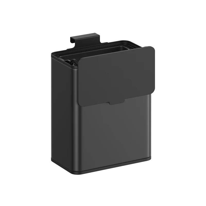 Cubo de Basura Colgante Acero con Tapa para Residuos con Ganchos