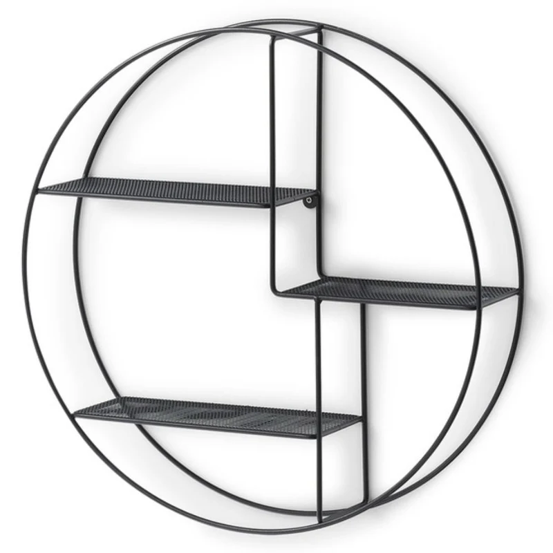Design-Wandregal MURO 55cm schwarz Industrial-Look Metall