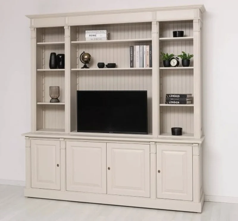 Casa Padrino TV Schrank im Landhausstil, 223 x 51 x 228 cm