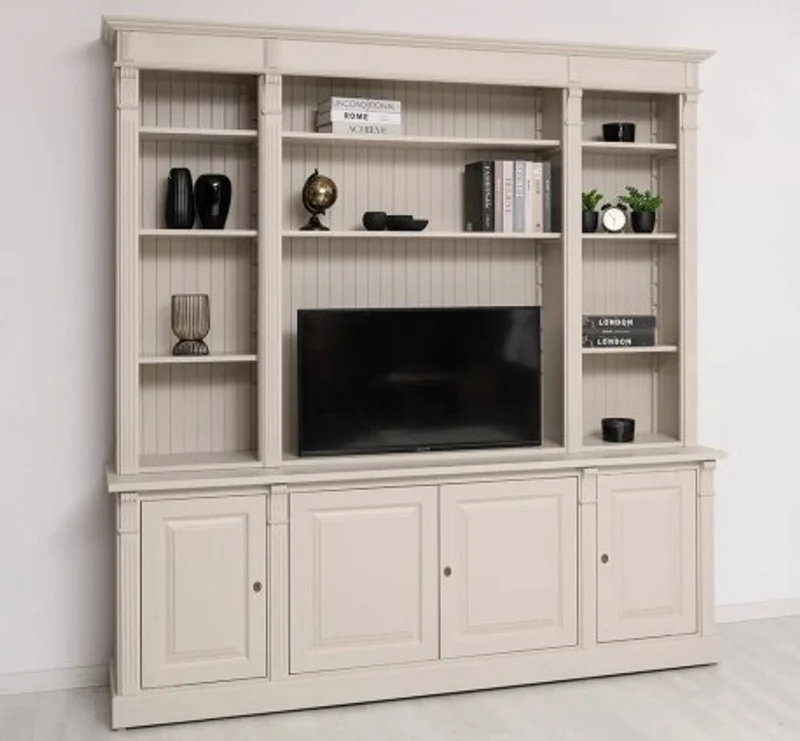 Casa Padrino TV Schrank im Landhausstil, 223 x 51 x 228 cm