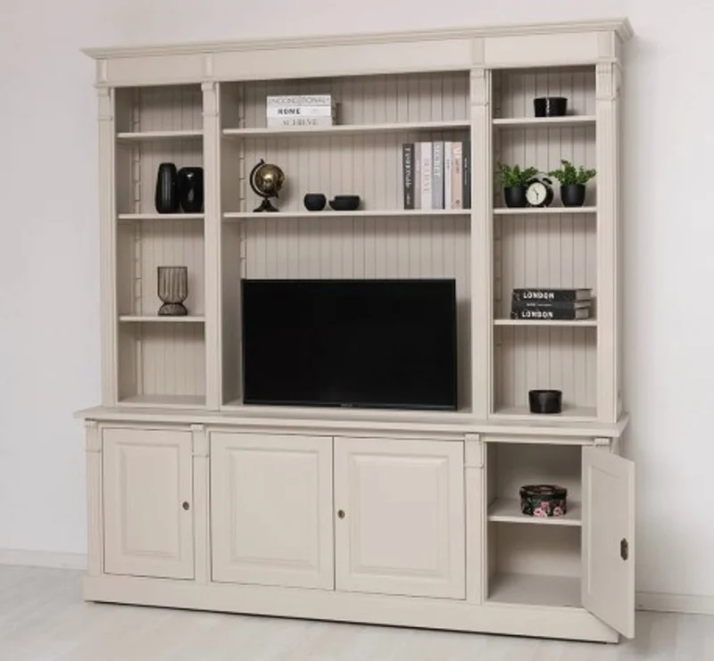 Casa Padrino TV Schrank im Landhausstil, 223 x 51 x 228 cm