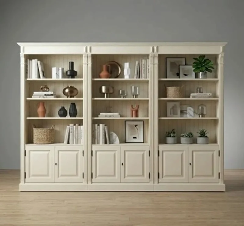Casa Padrino Bücherregal im Landhausstil, 340 x 46 x 197 cm