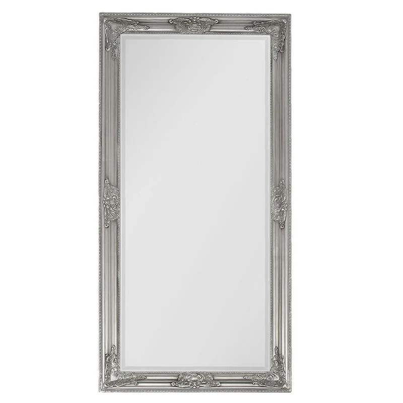 Eleganter Barock Spiegel BESSA 140x50cm silber-antik Holzrahmen