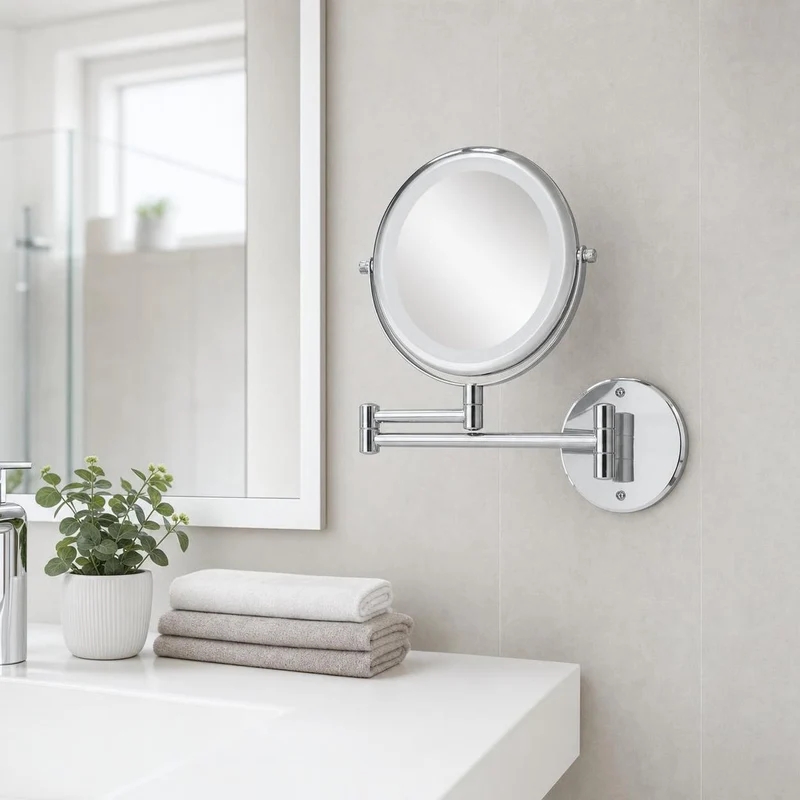 LED-Kosmetikspiegel BRILLIANT MIRROR Silberfarben