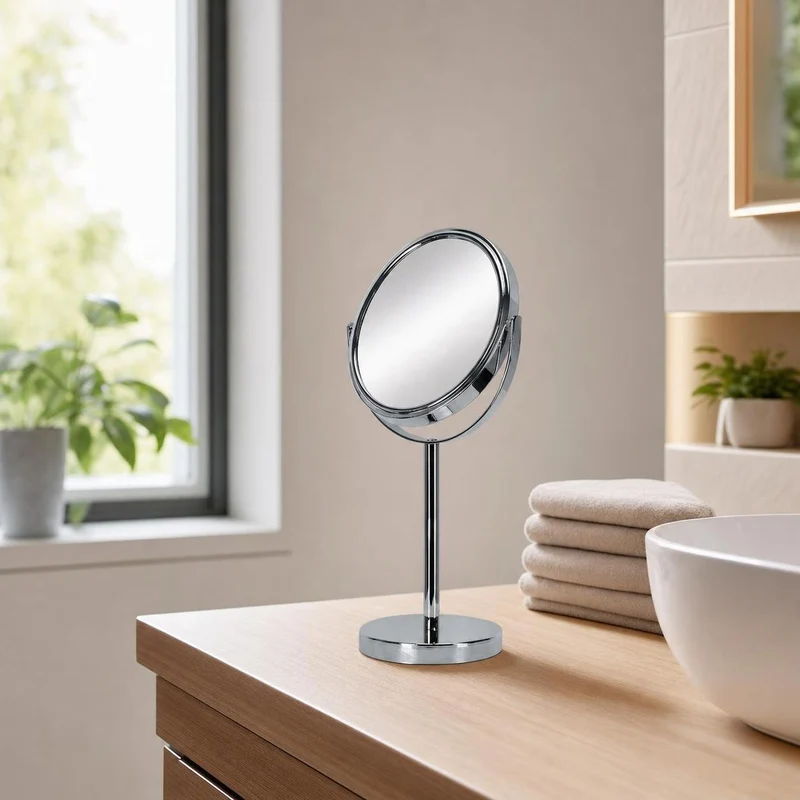 Kosmetikspiegel BASE MIRROR Silberfarben