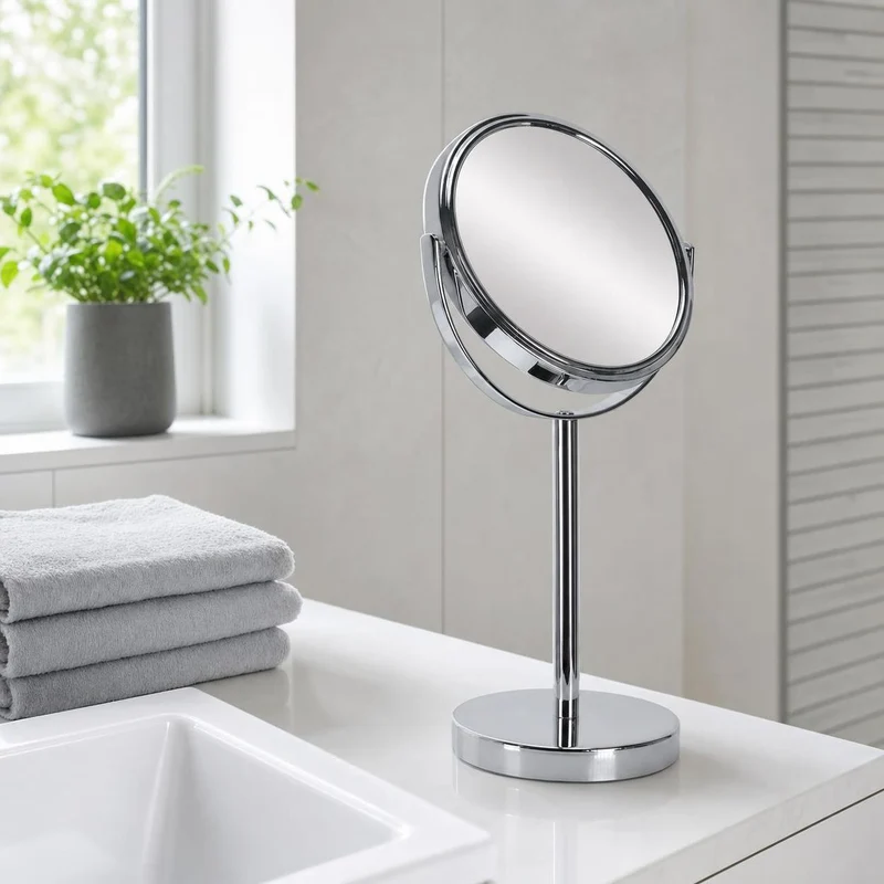 Kosmetikspiegel BASE MIRROR Silberfarben