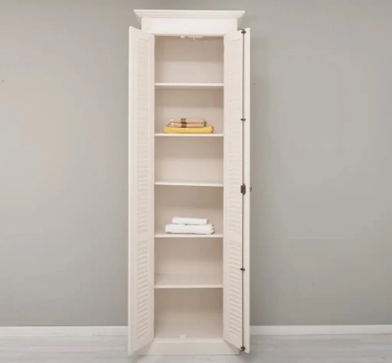 Casa Padrino Schrank im Landhausstil mit 2 Türen, 77 x 40 x 240 cm